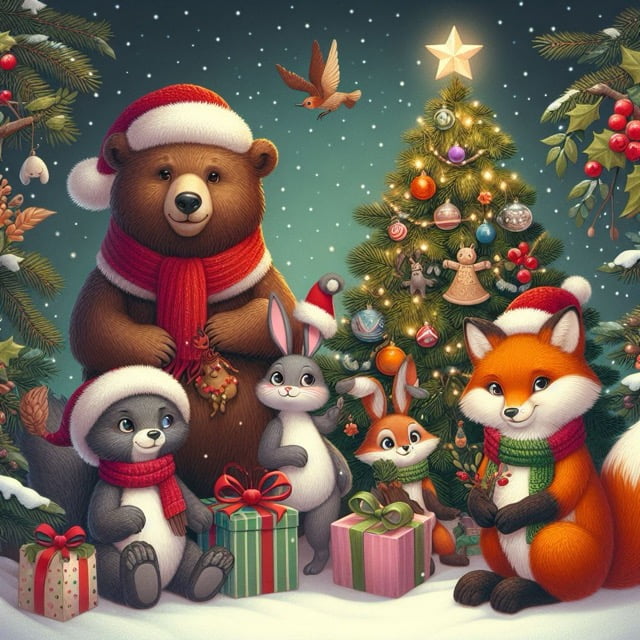 Казка про Новий Рік | Ялинка та лісові звірі