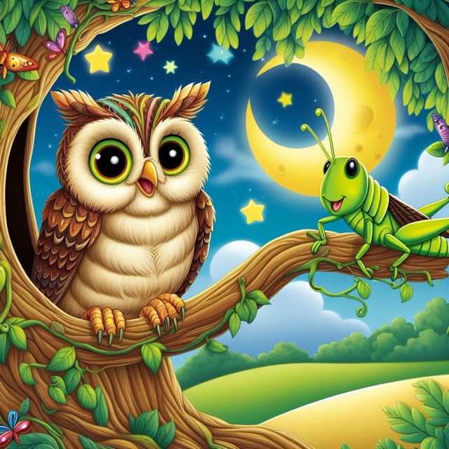 Сова та Коник-стрибунець