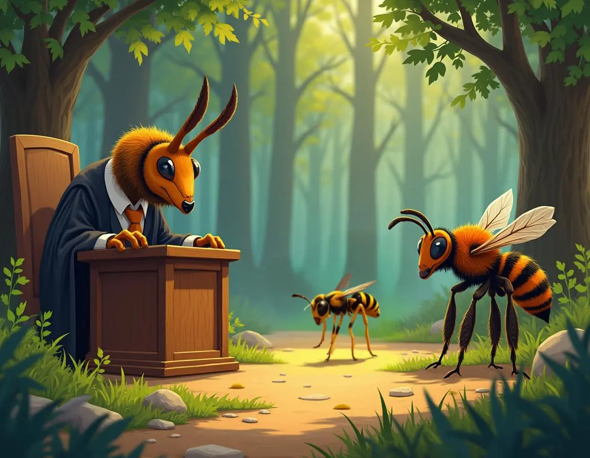 Казка для дітей. Суд над медом. Бджоли проти Ос
