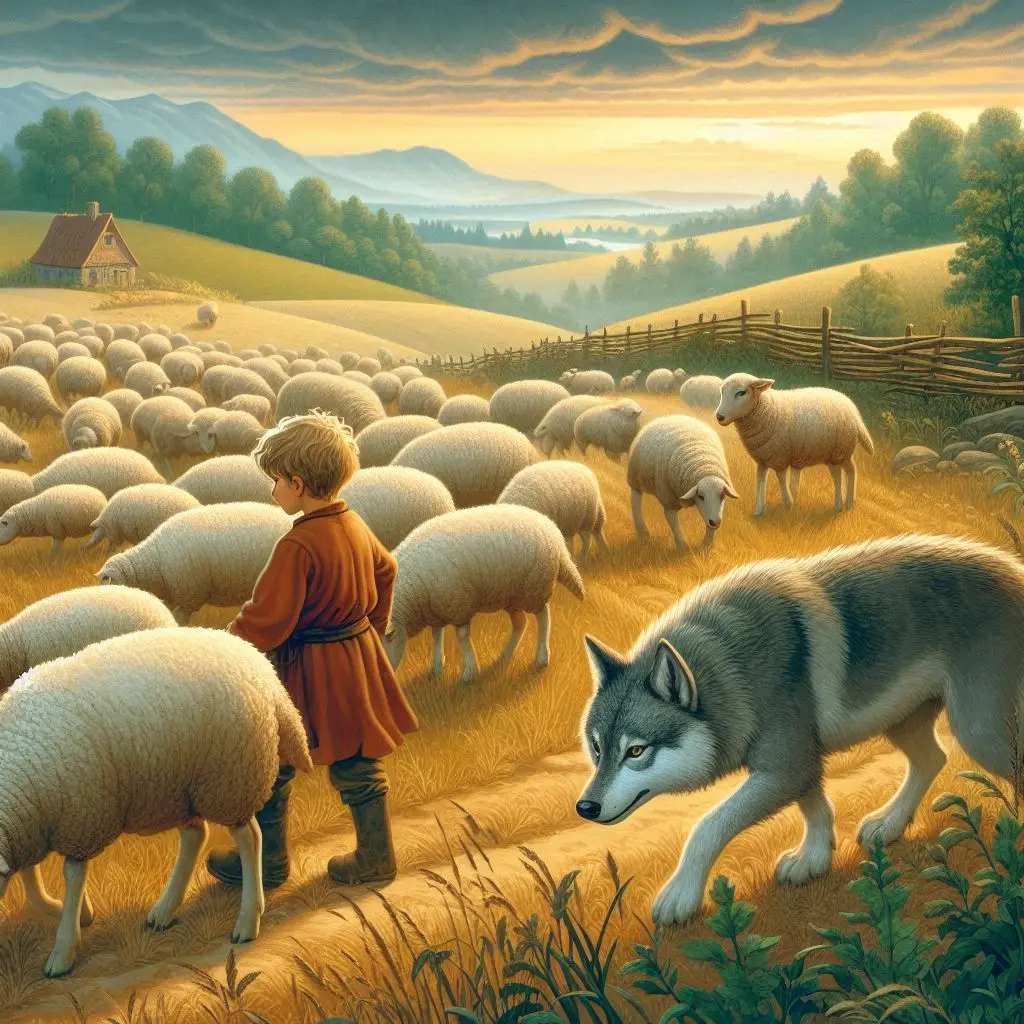 Казка про тварин для дітей на ніч. Хитрий вовк та довірливий пастух