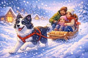Зимова казка про відважного пса Айса і снігову пригоду