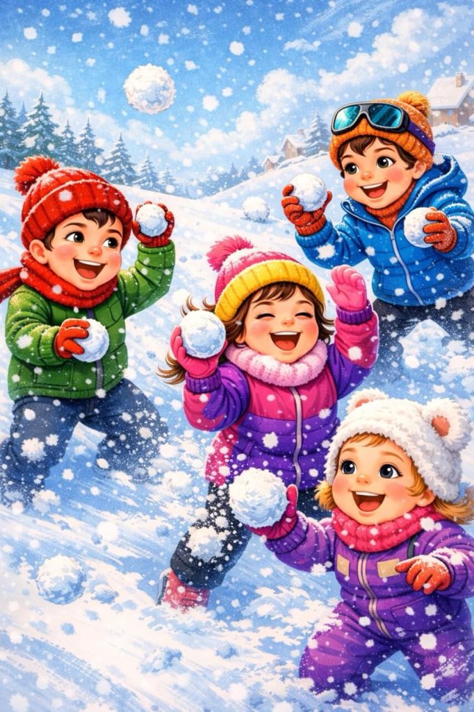 Казка про зиму для дітей. Зимові перегони на Сміливій горі — велике